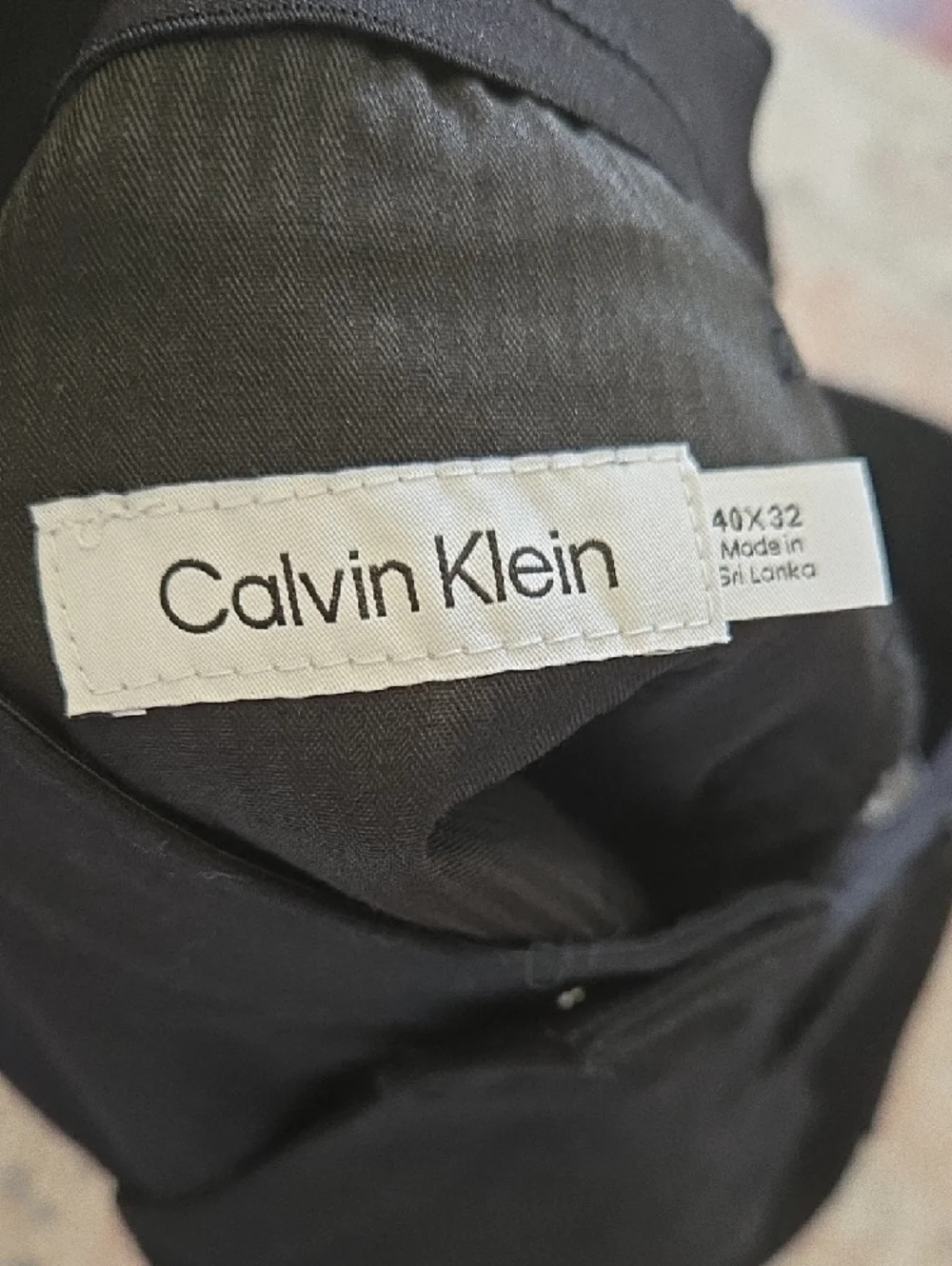 Calvin Klein Black Dress Pants Stretch 4 Pockets Size 40x32 Excellent Condition